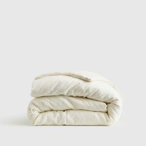 Quince King/Cal King European Linen Ivory Duvet Cover